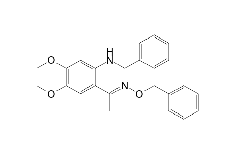 4,5-Dimethoxy-2-[(1E)-1-phenylmethoxyiminoethyl]-N-(phenylmethyl)aniline