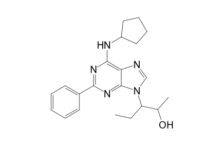 6-Cyclopentylamino-9-(2-hydroxy-3-pentyl)-2-phenylpurine