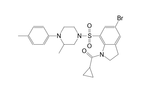 1H-indole, 5-bromo-1-(cyclopropylcarbonyl)-2,3-dihydro-7-[[3-methyl-4-(4-methylphenyl)-1-piperazinyl]sulfonyl]-