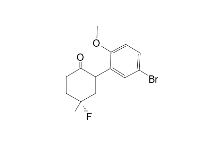 2-[5'-Bromo-2'-(methoxyphenyl)]-4-fluoro-4-methylcyclohexan-1-one