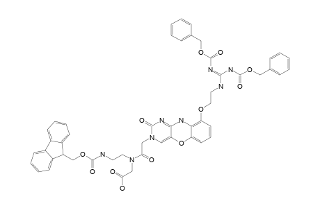 N-[2-(N-9-FLUORENYLMETHOXYCARBONYL)-AMINOETHYL]-N-[CARBOXYMETHYL-6-[2-(N,N'-BIS-Z-GUANIDINOETHOXY)]-PHENOXAZINE]-GLYCINE