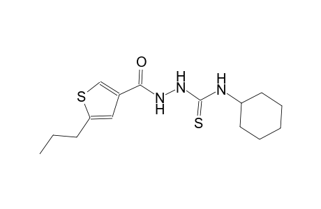N-cyclohexyl-2-[(5-propyl-3-thienyl)carbonyl]hydrazinecarbothioamide
