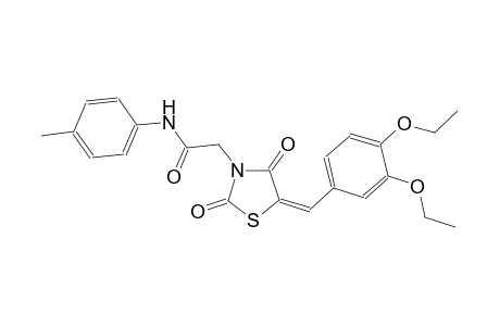 2-[(5E)-5-(3,4-diethoxybenzylidene)-2,4-dioxo-1,3-thiazolidin-3-yl]-N-(4-methylphenyl)acetamide
