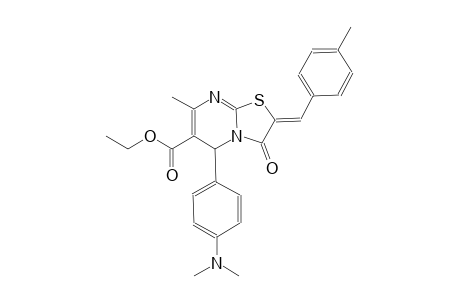 ethyl (2Z)-5-[4-(dimethylamino)phenyl]-7-methyl-2-(4-methylbenzylidene)-3-oxo-2,3-dihydro-5H-[1,3]thiazolo[3,2-a]pyrimidine-6-carboxylate