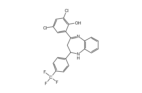 2,4-dichloro-6-[2,3-dihydro-2-(alpha,alpha,alpha-trifluoro-p-tolyl)-1H-1,5-benzodiazepin-4-yl]phenol