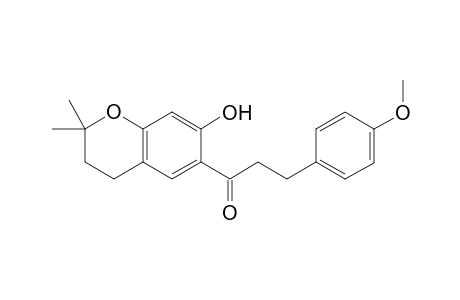 1-(7-hydroxy-2,2-dimethyl-3,4-dihydro-2H-chromen-6-yl)-3-(4-methoxyphenyl)propan-1-one