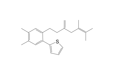 2 - (2- ( 5 ,6- D imethy l - 3 -me t h y l e n e h e p t - 5 - e n y l ) - 4 , 5 -dimethylphenyl)thiophene