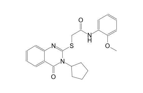acetamide, 2-[(3-cyclopentyl-3,4-dihydro-4-oxo-2-quinazolinyl)thio]-N-(2-methoxyphenyl)-