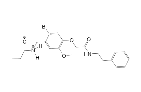 N-(2-bromo-5-methoxy-4-{2-oxo-2-[(2-phenylethyl)amino]ethoxy}benzyl)-1-propanaminium chloride