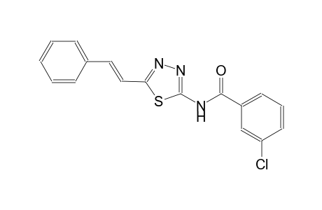 3-chloro-N-{5-[(E)-2-phenylethenyl]-1,3,4-thiadiazol-2-yl}benzamide