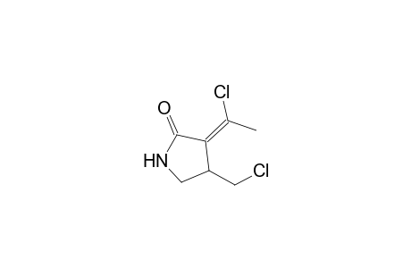 .alpha.-(Z)-(1'-Chloroethylidene)-.beta.-(chloromethyl)-.gamma.-butyrolactam