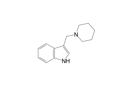 3-(piperidinomethyl)indole