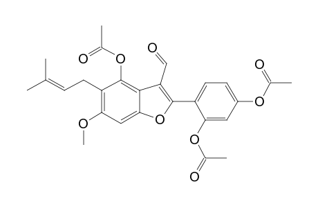 acetic acid [3-acetoxy-4-[4-acetoxy-3-formyl-6-methoxy-5-(3-methylbut-2-enyl)benzofuran-2-yl]phenyl] ester
