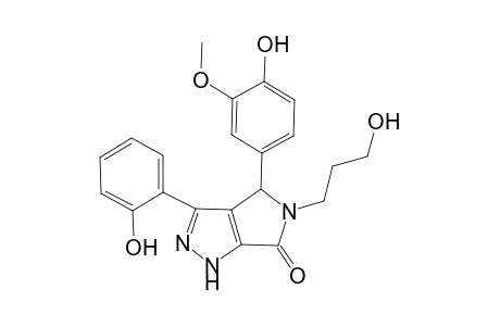 Pyrrolo[3,4-c]pyrazol-6(1H)-one, 4,5-dihydro-4-(4-hydroxy-3-methoxyphenyl)-3-(2-hydroxyphenyl)-5-(3-hydroxypropyl)-