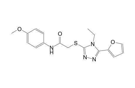 2-{[4-ethyl-5-(2-furyl)-4H-1,2,4-triazol-3-yl]sulfanyl}-N-(4-methoxyphenyl)acetamide