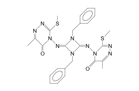 1,3-Dibenzyl-2,4-bis[(6-methyl-3-methylthio-5-oxo-1,2,4-triazin-4yl)-amino]-1,3-diazetidine