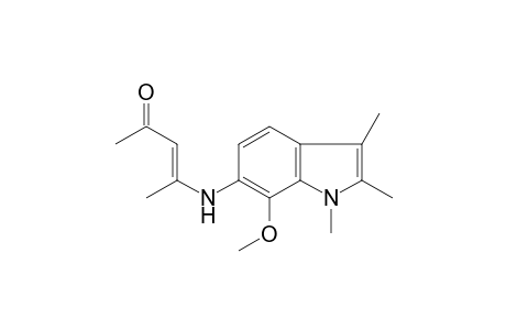 (E)-4-[(7-methoxy-1,2,3-trimethyl-6-indolyl)amino]-3-penten-2-one