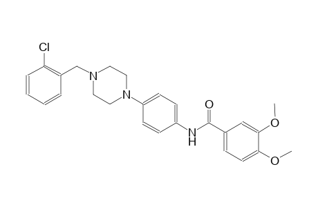 N-{4-[4-(2-chlorobenzyl)-1-piperazinyl]phenyl}-3,4-dimethoxybenzamide