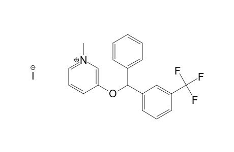 Pyridinium, 1-methyl-3-[phenyl[3-(trifluoromethyl)phenyl]methoxy]-, iodide