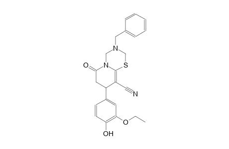 2H,6H-pyrido[2,1-b][1,3,5]thiadiazine-9-carbonitrile, 8-(3-ethoxy-4-hydroxyphenyl)-3,4,7,8-tetrahydro-6-oxo-3-(phenylmethyl)-