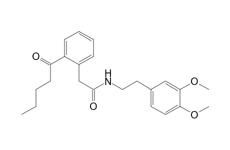 N-[2-(3,4-Dimethoxyphenyl)ethyl]-2-(2-pentanoylphenyl)acetamide
