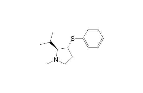 1-Methyl-2.beta.-(1-methylethyl)-3.alpha.-(phenylthio)pyrrolidine