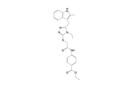 benzoic acid, 4-[[[[4-ethyl-5-[(2-methyl-1H-indol-3-yl)methyl]-4H-1,2,4-triazol-3-yl]thio]acetyl]amino]-, ethyl ester