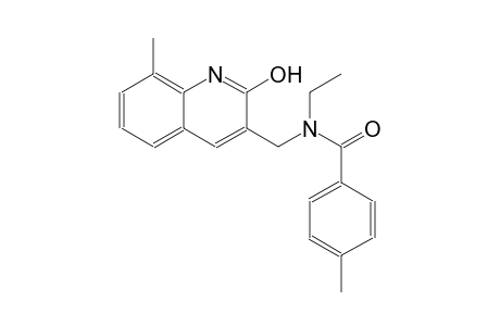 N-ethyl-N-[(2-hydroxy-8-methyl-3-quinolinyl)methyl]-4-methylbenzamide