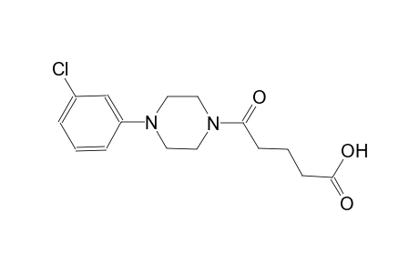 5-[4-(3-chlorophenyl)-1-piperazinyl]-5-oxopentanoic acid