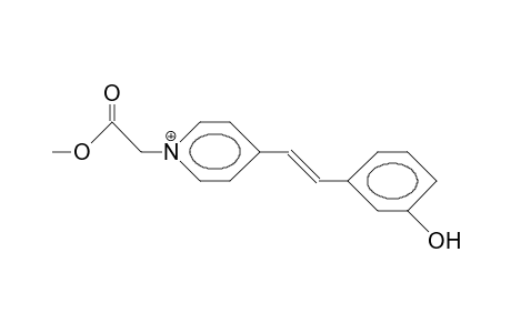 (E)-N-Methoxycarbonylmethyl-4-M-hydroxystyryl-pyridinium cation