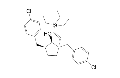 (1R*,2R*,5S*,E)-2,5-Bis(p-chlorobenzyl)-2-(2-triethylsilylethenyl)-1-cyclopentanol