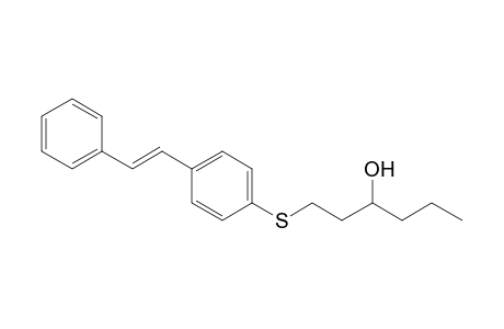 1-[4-[(E)-styryl]phenyl]sulfanylhexan-3-ol