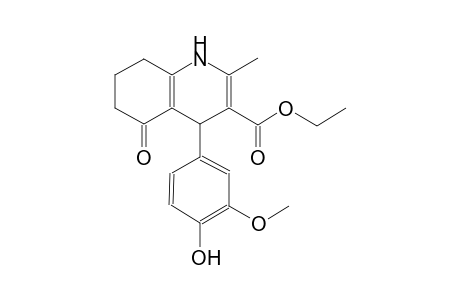 ethyl 4-(4-hydroxy-3-methoxyphenyl)-2-methyl-5-oxo-1,4,5,6,7,8-hexahydro-3-quinolinecarboxylate