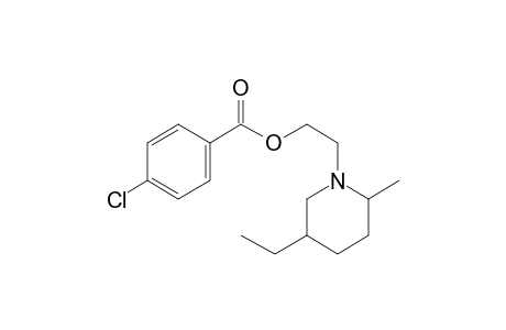 2-(5-Ethyl-2-methyl-1-piperidinyl)ethyl 4-chlorobenzoate