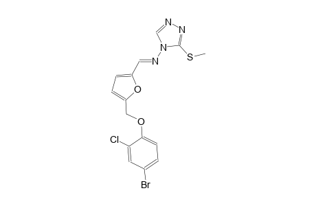 N-((E)-{5-[(4-bromo-2-chlorophenoxy)methyl]-2-furyl}methylidene)-3-(methylsulfanyl)-4H-1,2,4-triazol-4-amine