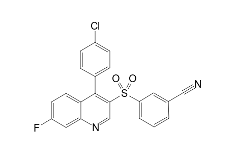 3-((4-(4-Chlorophenyl)-7-fluoroquinolin-3-yl)sulfonyl)benzonitrile