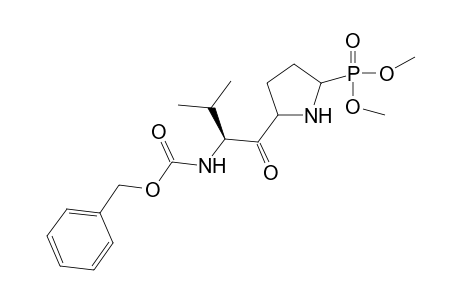 Dimethyl N-(benzyloxycarbonyl)-L-valyl-(2-decarboxy-DL-prolin-2-yl)phosphonate