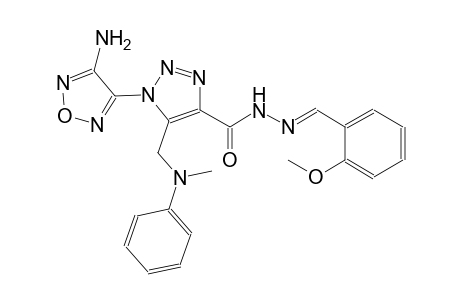 1-(4-amino-1,2,5-oxadiazol-3-yl)-N'-[(E)-(2-methoxyphenyl)methylidene]-5-[(methylanilino)methyl]-1H-1,2,3-triazole-4-carbohydrazide