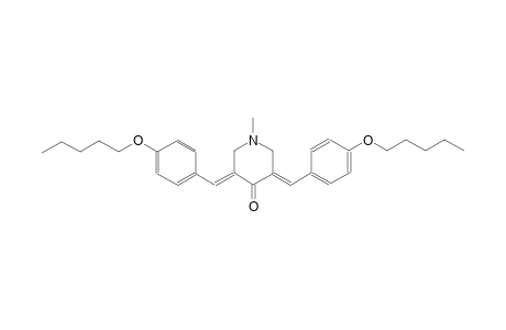 4-piperidinone, 1-methyl-3,5-bis[[4-(pentyloxy)phenyl]methylene]-,(3E,5E)-