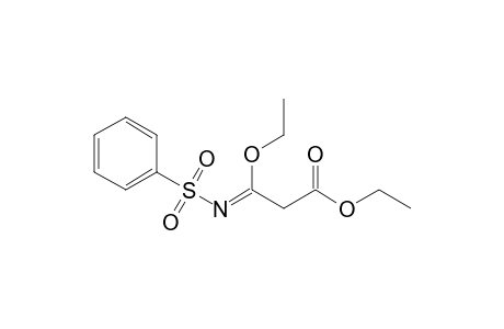 3-Benzenesulfonylimino-3-ethoxy-propionic acid ethyl ester
