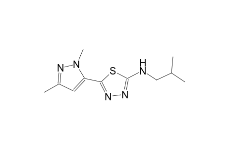 5-(1,3-dimethyl-1H-pyrazol-5-yl)-N-isobutyl-1,3,4-thiadiazol-2-amine