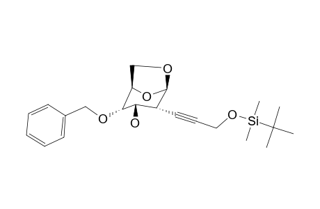 1,6-ANHYDRO-4-O-BENZYL-2-DEOXY-2-C-(3-TERT.-BUTYLDIMETHYLSILYLOXYPROP-1-YNYL)-BETA-D-GLUCOPYRANOSE