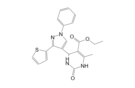 5-pyrimidinecarboxylic acid, 1,2,3,4-tetrahydro-6-methyl-2-oxo-4-[1-phenyl-3-(2-thienyl)-1H-pyrazol-4-yl]-, ethyl ester