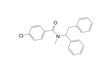 Benzamide, p-chloro-N-(1,2-diphenylethyl)-N-methyl-