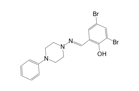 phenol, 2,4-dibromo-6-[(E)-[(4-phenyl-1-piperazinyl)imino]methyl]-