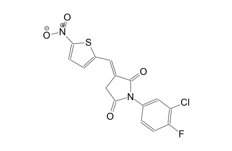 2,5-pyrrolidinedione, 1-(3-chloro-4-fluorophenyl)-3-[(5-nitro-2-thienyl)methylene]-, (3E)-