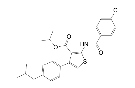isopropyl 2-[(4-chlorobenzoyl)amino]-4-(4-isobutylphenyl)-3-thiophenecarboxylate