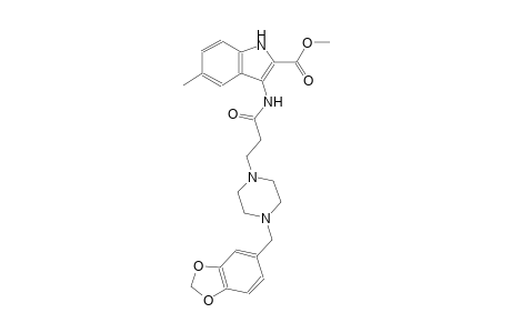 methyl 3-({3-[4-(1,3-benzodioxol-5-ylmethyl)-1-piperazinyl]propanoyl}amino)-5-methyl-1H-indole-2-carboxylate