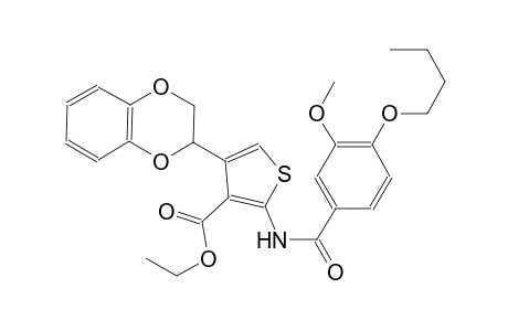 3-thiophenecarboxylic acid, 2-[(4-butoxy-3-methoxybenzoyl)amino]-4-(2,3-dihydro-1,4-benzodioxin-2-yl)-, ethyl ester