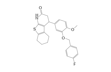 benzo[4,5]thieno[2,3-b]pyridin-2(1H)-one, 4-[3-[(4-fluorophenyl)methoxy]-4-methoxyphenyl]-3,4,5,6,7,8-hexahydro-